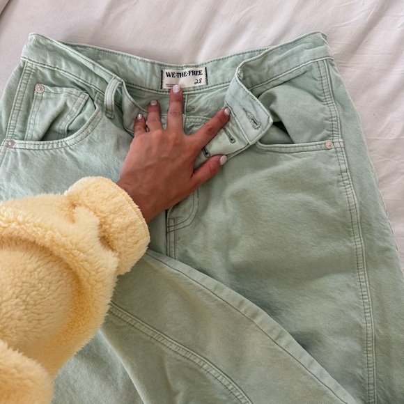 Free People Good Luck Mid Rise Barrel Jeans - Picture 10 of 10